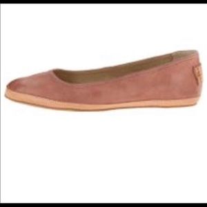 FRYE Nude Soft Leather Ballet Flats Suede
